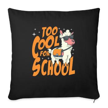 Too Cool For School Stem Sped Education Llama - Sofa pillowcase 17,3'' x 17,3'' (45 x 45 cm) - black - Front