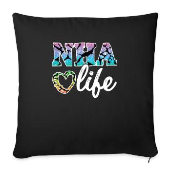 Life as a nursing home administrator - Sofa pillowcase 17,3'' x 17,3'' (45 x 45 cm) - black - Front