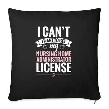 I can't and I want to leave my nursing home - Sofa pillowcase 17,3'' x 17,3'' (45 x 45 cm) - black - Front