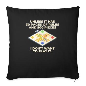 Des jeux de société pour des stratèges exigeants à 30 ans - Housse de coussin décorative 45 x 45 cm - noir - Devant