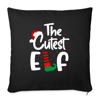Elfes de Noël - Housse de coussin décorative 45 x 45 cm - noir - Devant