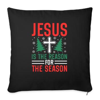 Elfes de Noël - Housse de coussin décorative 45 x 45 cm - noir - Devant