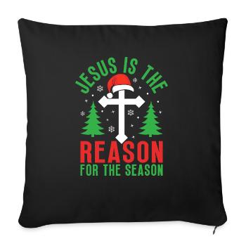 Elfes de Noël - Housse de coussin décorative 45 x 45 cm - noir - Devant