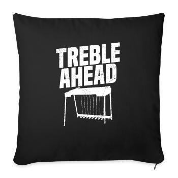 Pedal Steel Guitar Trebles Ahead - Housse de coussin décorative 45 x 45 cm - noir - Devant