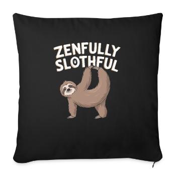 Lazy Sloth Yoga Zen Meditation Yoga Instructor - Sofa pillowcase 17,3'' x 17,3'' (45 x 45 cm) - black - Front