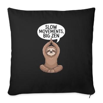 Lazy Sloth Yoga Zen Meditation Yoga Instructor - Sofa pillowcase 17,3'' x 17,3'' (45 x 45 cm) - black - Front