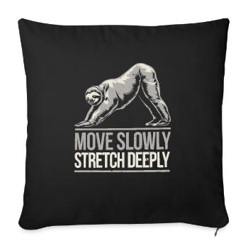 Lazy Sloth Yoga Zen Meditation Yoga Instructor - Sofa pillowcase 17,3'' x 17,3'' (45 x 45 cm) - black - Front
