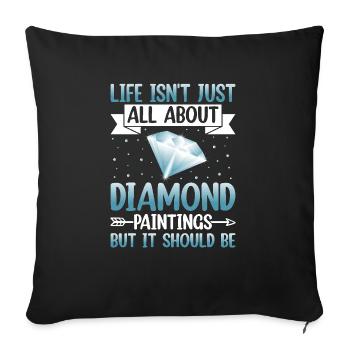 Diamonds Painting for Art Lovers - Sofa pillowcase 17,3'' x 17,3'' (45 x 45 cm) - black - Front