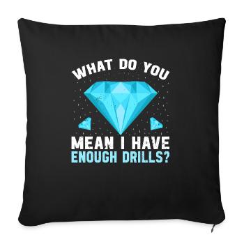 Diamonds Painting for Art Lovers - Sofa pillowcase 17,3'' x 17,3'' (45 x 45 cm) - black - Front