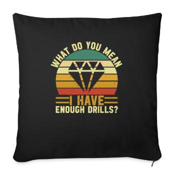 Diamonds Painting for Art Lovers - Sofa pillowcase 17,3'' x 17,3'' (45 x 45 cm) - black - Front