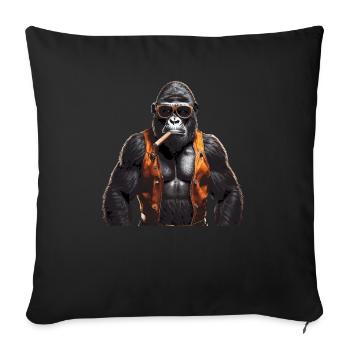 AFFE GORILLA - Sofakissenbezug 45 x 45 cm - Schwarz - Vorne