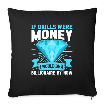 Diamonds Painting for Art Lovers - Sofa pillowcase 17,3'' x 17,3'' (45 x 45 cm) - black - Front