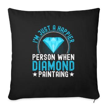 Diamonds Painting for Art Lovers - Sofa pillowcase 17,3'' x 17,3'' (45 x 45 cm) - black - Front