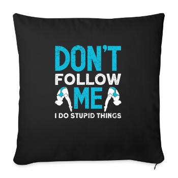 Water Sports Springboard Diver - Sofa pillowcase 17,3'' x 17,3'' (45 x 45 cm) - black - Front