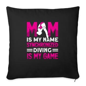 Water Sports Springboard Diver - Sofa pillowcase 17,3'' x 17,3'' (45 x 45 cm) - black - Front