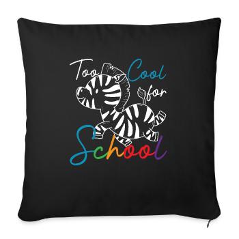 Too Cool For School Stem Sped Education Llama - Sofa pillowcase 17,3'' x 17,3'' (45 x 45 cm) - black - Front