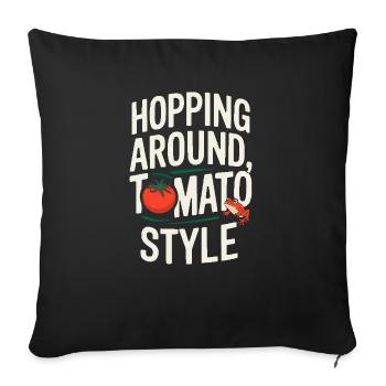 Tomato Frog Lover Animal Amphibian Froggy Toad - Sofa pillowcase 17,3'' x 17,3'' (45 x 45 cm) - black - Front