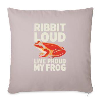 Tomato Frog Lover Animal Amphibian Froggy Toad - Sofa pillowcase 17,3'' x 17,3'' (45 x 45 cm) - light taupe - Front