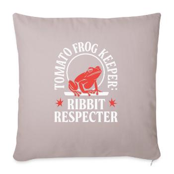 Tomato Frog Lover Animal Amphibian Froggy Toad - Sofa pillowcase 17,3'' x 17,3'' (45 x 45 cm) - light taupe - Front