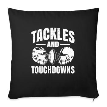 American Football Herren Football Player Kinder - Sofakissenbezug 45 x 45 cm - Schwarz - Vorne