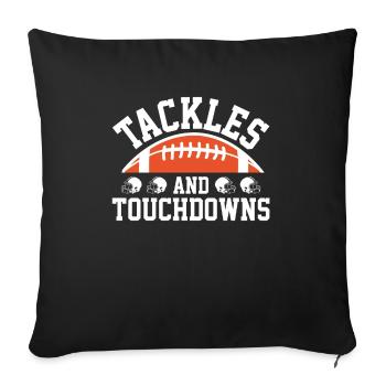 American Football Herren Football Player Kinder - Sofakissenbezug 45 x 45 cm - Schwarz - Vorne