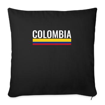 Colombia Colombia Colombian Flag - Sofa pillowcase 17,3'' x 17,3'' (45 x 45 cm) - black - Front