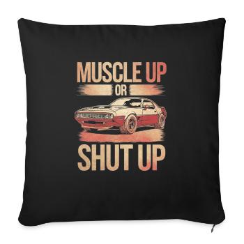 Muscle Car Carguy Vintage Car Collector Automobile - Sofa pillowcase 17,3'' x 17,3'' (45 x 45 cm) - black - Front
