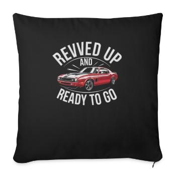 Muscle Car Carguy Vintage Car Collector Automobile - Sofa pillowcase 17,3'' x 17,3'' (45 x 45 cm) - black - Front