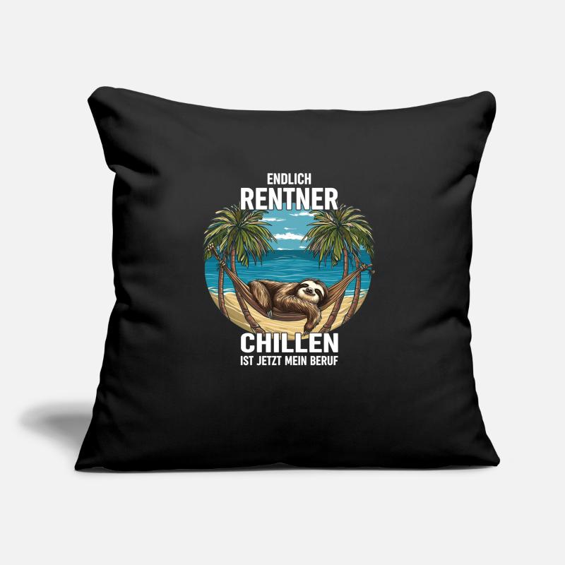 "Finally Pensioner" Chilling Sloth Sofa pillowcase 17,3'' x 17,3'' (45 x 45 cm)