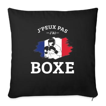 Boxen Ich kann nicht Boxen Boxen Frankreich - Sofakissenbezug 45 x 45 cm - Schwarz - Vorne