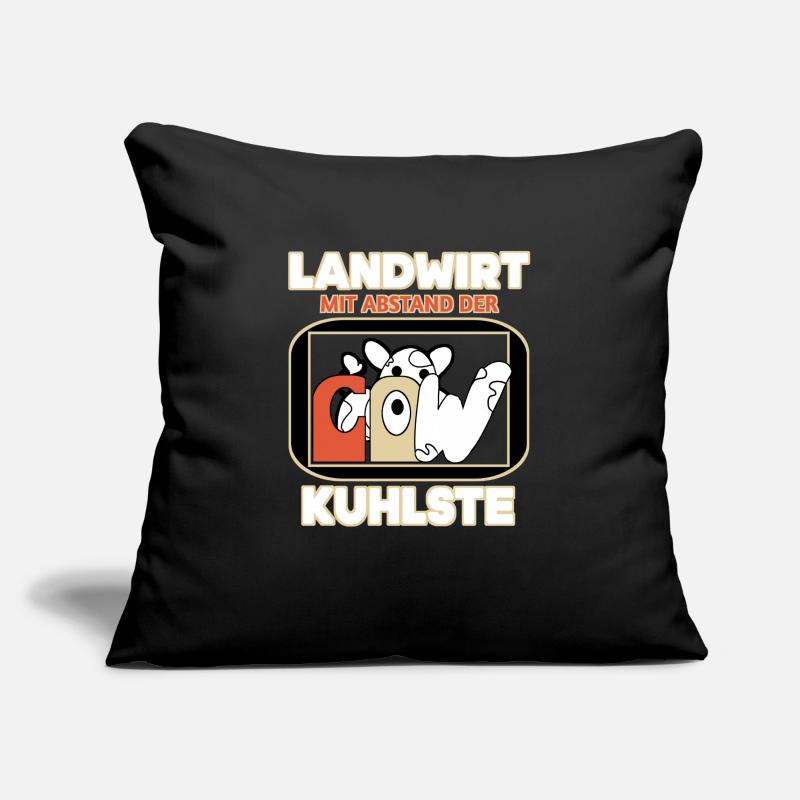 La vache fermière la plus cool Housse de coussin décorative 45 x 45 cm