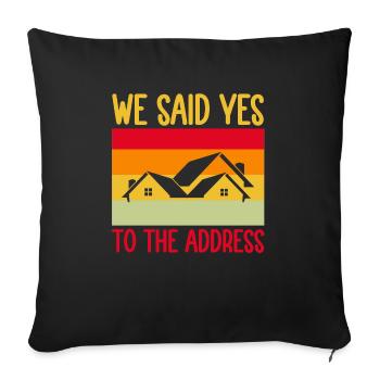 Homeowner Dream House Richtest House Builder - Sofa pillowcase 17,3'' x 17,3'' (45 x 45 cm) - black - Front