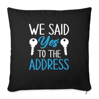 Homeowner Dream House Richtest House Builder - Sofa pillowcase 17,3'' x 17,3'' (45 x 45 cm) - black - Front