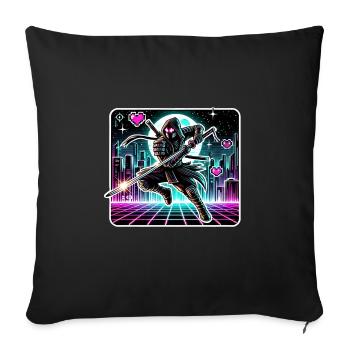 Ninja Samurai Anime Gamer Sci-Fi Futuristic manga - Sofa pillowcase 17,3'' x 17,3'' (45 x 45 cm) - black - Front