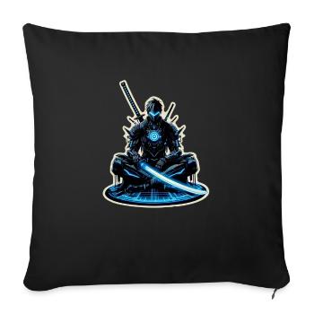 Samurai Sci-Fi Cyber Punk Anime manga - Sofa pillowcase 17,3'' x 17,3'' (45 x 45 cm) - black - Front