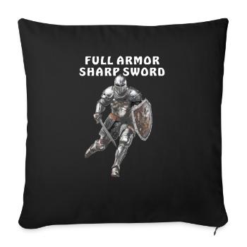 FULL ARMOR SHARP SWORD - Sofakissenbezug 45 x 45 cm - Schwarz - Vorne