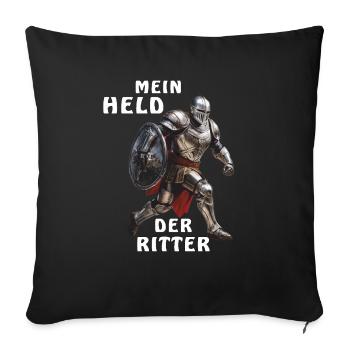 MON HÉROS LE CHEVALIER - Housse de coussin décorative 45 x 45 cm - noir - Devant