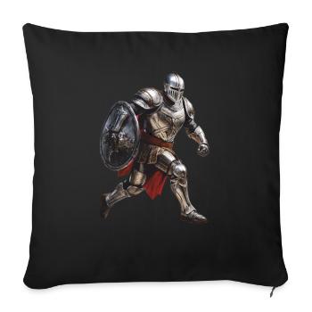 KNIGHT ARMOR - Sofa pillowcase 17,3'' x 17,3'' (45 x 45 cm) - black - Front