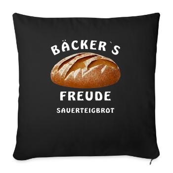 BROT BÄCKER ́S FREUDE SOURDOUGH BREAD - Sofa pillowcase 17,3'' x 17,3'' (45 x 45 cm) - black - Front