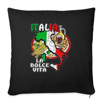 ITALIA LA DOLCE VITA - Housse de coussin décorative 45 x 45 cm - noir - Devant