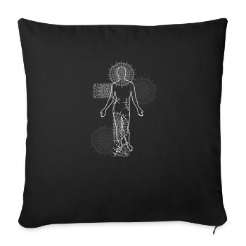 Human Anatomy with Virus Overlay Human - Sofa pillowcase 17,3'' x 17,3'' (45 x 45 cm) - black - Front