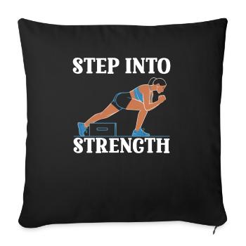 Bulgarian Squat Exercise Fitness Workout Gym - Sofa pillowcase 17,3'' x 17,3'' (45 x 45 cm) - black - Front