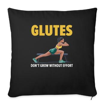 Bulgarian Squat Exercise Fitness Workout Gym - Sofa pillowcase 17,3'' x 17,3'' (45 x 45 cm) - black - Front