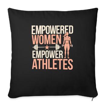 Zertifizierte Athletiktrainerin Girl Athlete Workout - Sofakissenbezug 45 x 45 cm - Schwarz - Vorne
