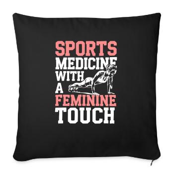 Zertifizierte Athletiktrainerin Girl Athlete Workout - Sofakissenbezug 45 x 45 cm - Schwarz - Vorne