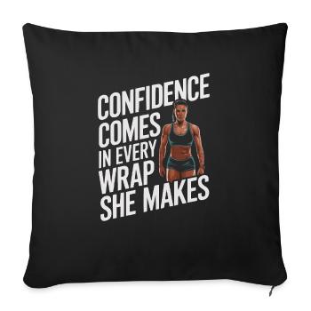 Entraîneur sportif certifié Fille Athlète Entraînement - Housse de coussin décorative 45 x 45 cm - noir - Devant