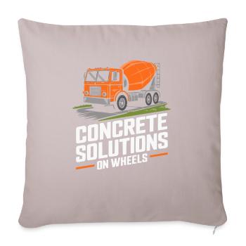 Concrete Mixer Truck Driver Truck Driving - Sofa pillowcase 17,3'' x 17,3'' (45 x 45 cm) - light taupe - Front