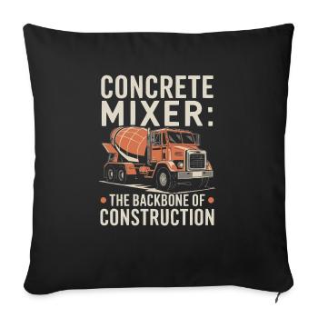 Concrete Mixer Truck Driver Truck Driving - Sofa pillowcase 17,3'' x 17,3'' (45 x 45 cm) - black - Front