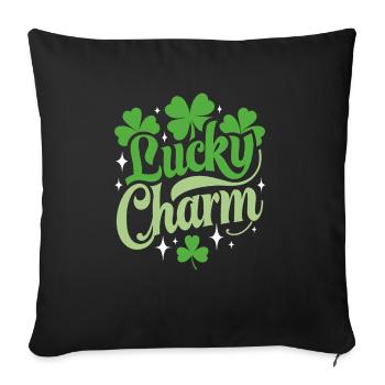 Lucky Charm - St. Patrick's Day - Irland - Sofakissenbezug 45 x 45 cm - Schwarz - Vorne
