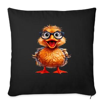 DUCK GLASSES - Sofa pillowcase 17,3'' x 17,3'' (45 x 45 cm) - black - Front